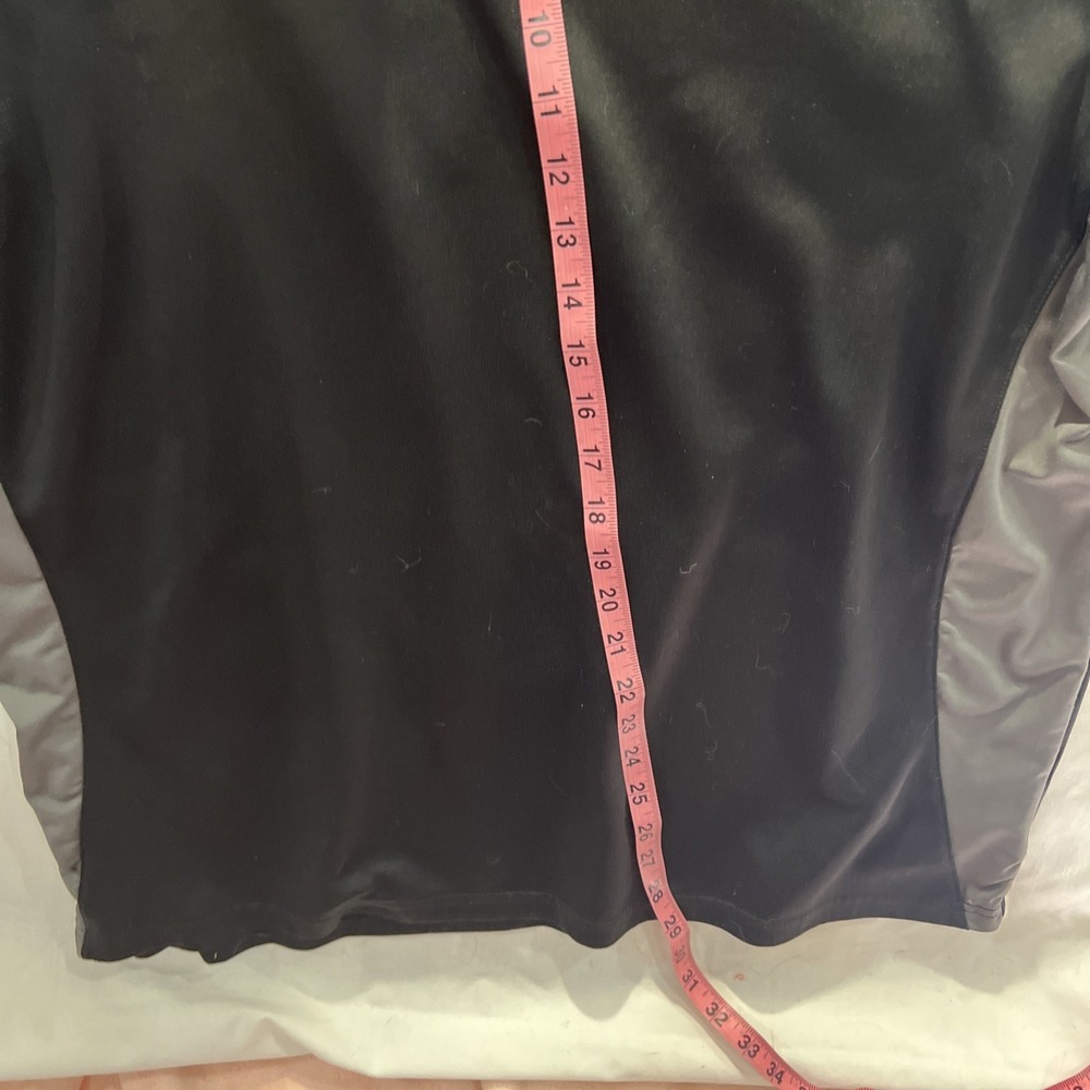 CAT Shirt Mens xl Black 100% Polyester Performance Long Sleeve Logo Raglan134 - Picture 2 of 6
